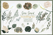 Green ground. Watercolor flowers, an Illustration by LABFcreations (Thumbnail 4 of 10)