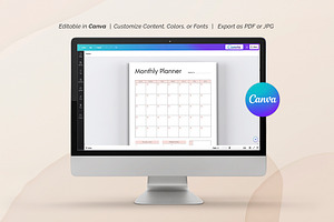 Canva Monthly Planner