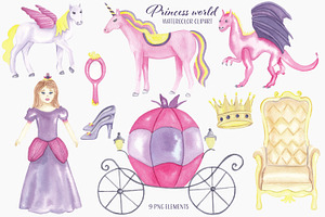 Princess World - Watercolor Set