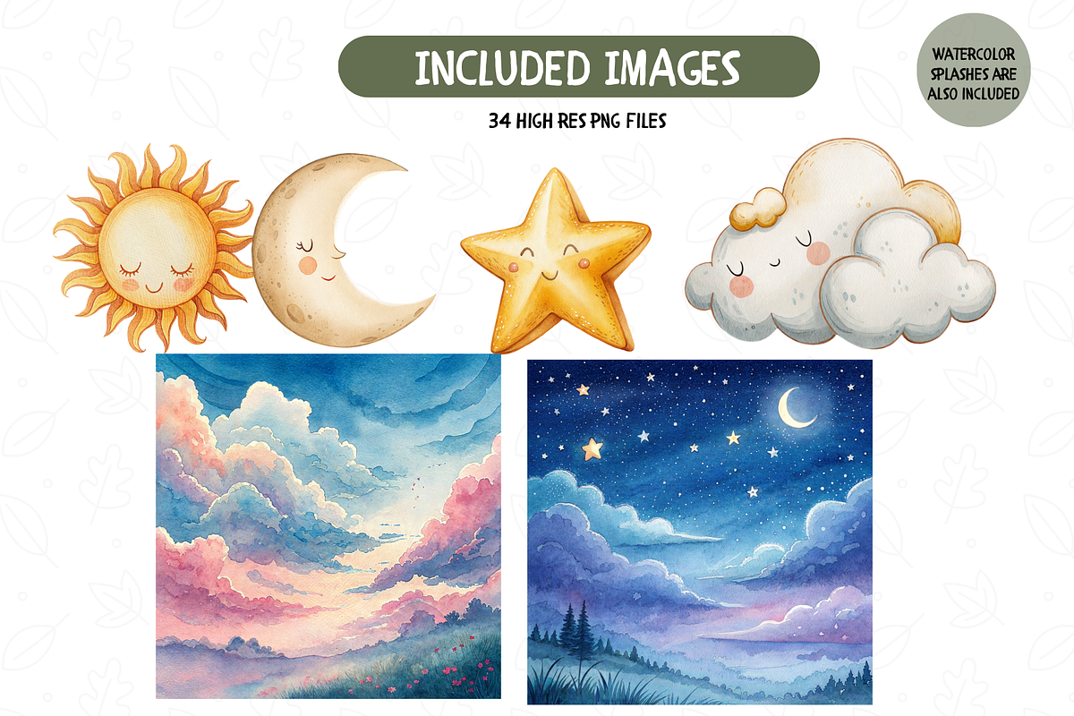 Watercolor Fantasy Baby Dragons Set, an Illustration by TatiMockup (Photo 5 of 7)