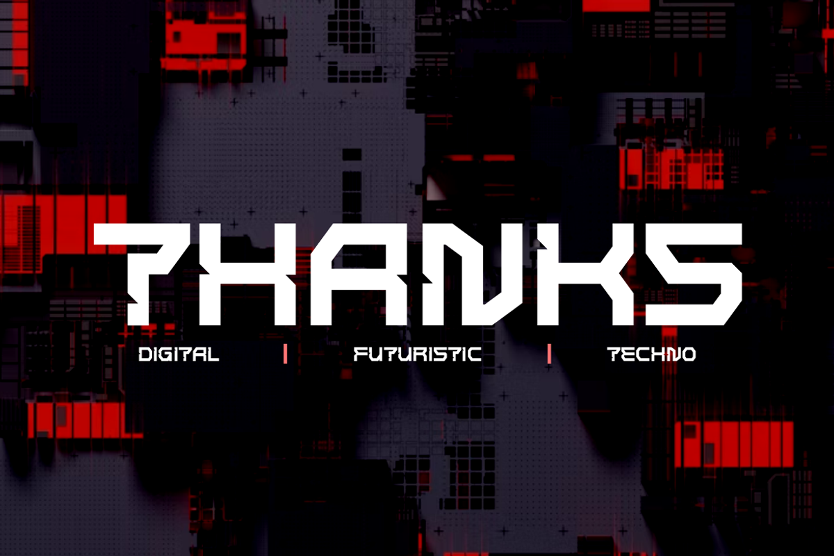 Sranot Future - Digital Techno Font, a Sans Serif Font by Iqsiart Studio (Photo 7 of 7)