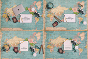 10 Flat Lay Travel Notebook Mockups, a Mac Mockup by White Flag (Thumbnail 4 of 4)