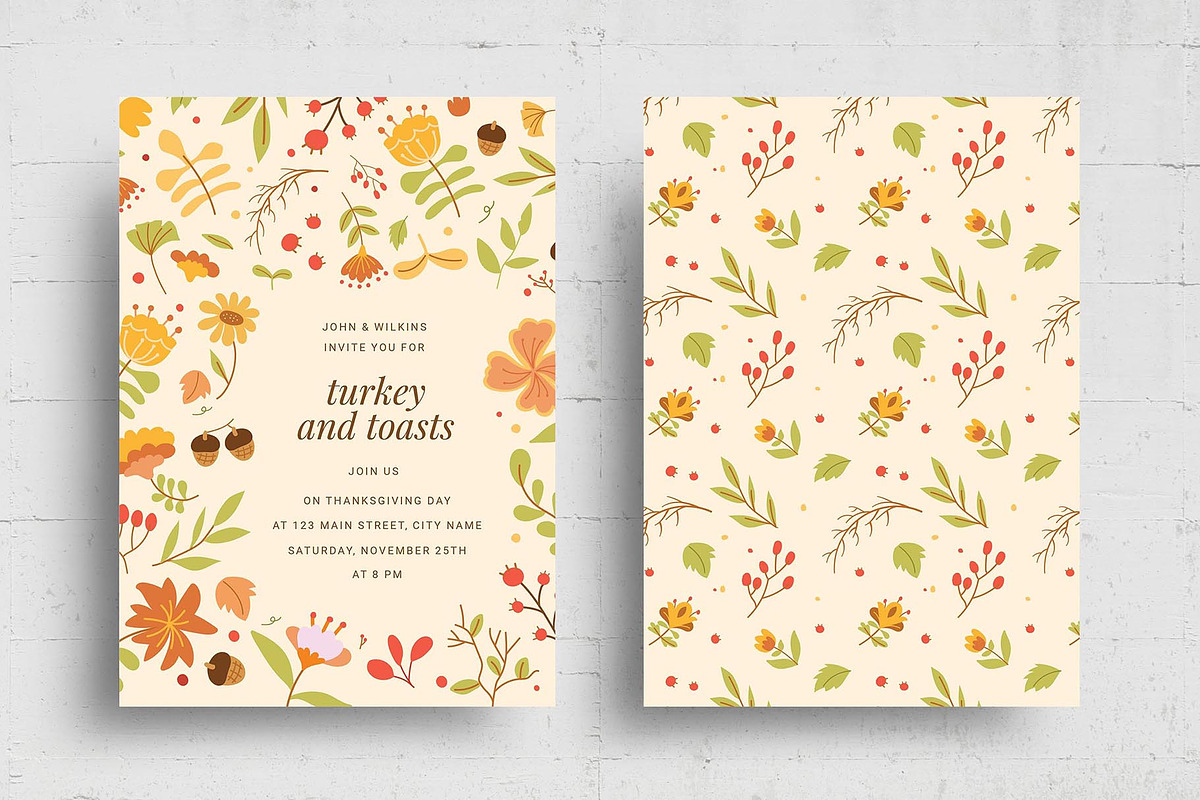 Festive Thanksgiving Card, a Flyer Template by BrandPacks (Photo 2 of 6)