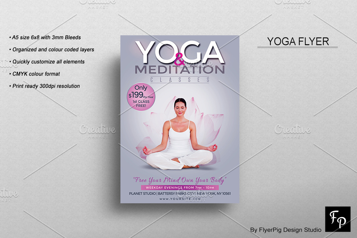 Yoga Flyer, a Flyer Template by FlyerPig (Photo 3 of 3)