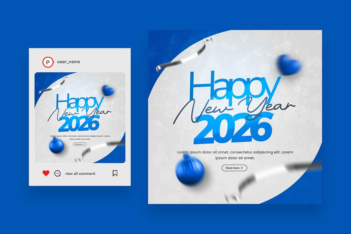 Happy New Year Post Template, a Social Media Template by Saman Osama (Photo 3 of 3)