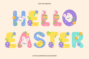 Hello Easter Colour Font