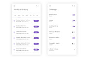 Fitness & Gym Workout Adobe XD App, an UI Kit Template by themelove (Thumbnail 2 of 9)