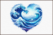 Watercolor Blue Summer Beach Clipart, an Illustration by Sublimation Artist (Thumbnail 3 of 6)