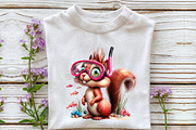 Summer Funny Squirrel PNG Clipart, an Illustration by OK Design (Thumbnail 5 of 6)