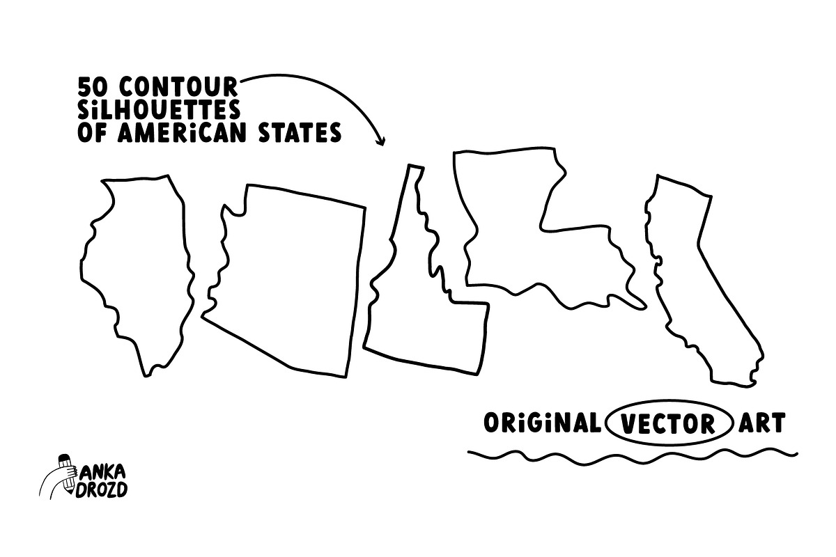 United States of America Map, an Education Illustration by AnkaDrozd (Photo 7 of 9)