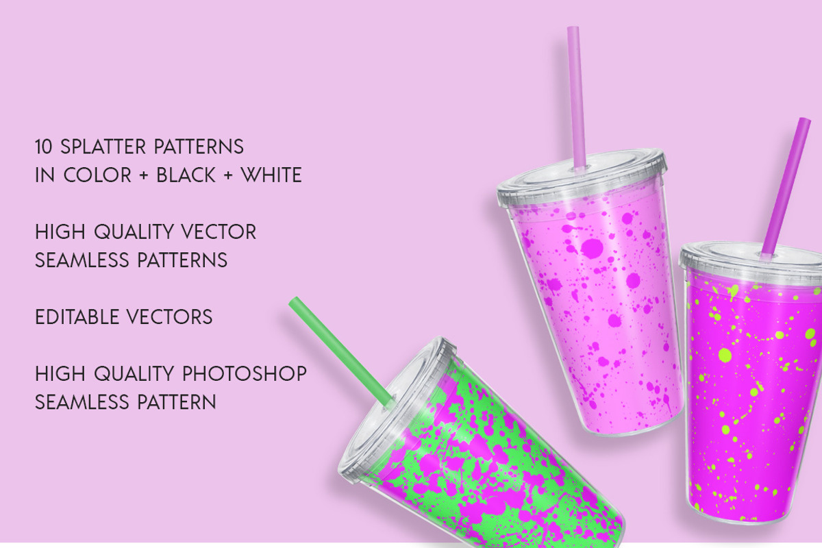 Splatter Spray Seamless Patterns, a Pattern Graphic by Pulpixel Design (Photo 6 of 10)