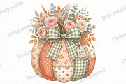Fall Bow Pumpkin PNG, a Seasonal Illustration by Designworld (Thumbnail 1 of 4)