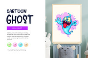 Cute cartoon ghost. Tshirt, PNG., a Person Illustration by KENO Mascots (Thumbnail 5 of 9)