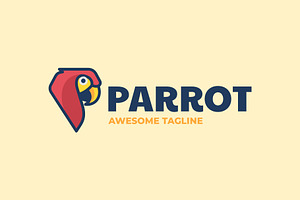 Parrot Simple Mascot Logo, a Branding & Logo Template by Artnivora.Std
