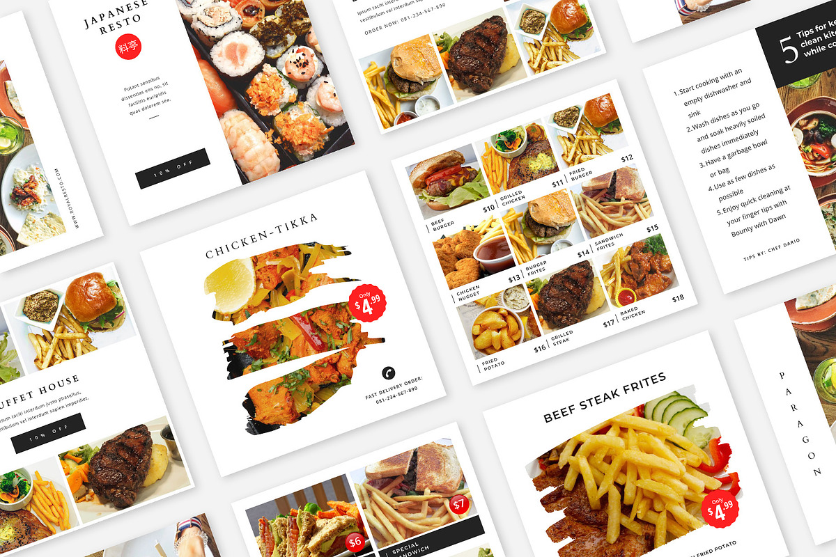 Food IG Templates vol.2 | PS & Canva, a Social Media Template by Studio Siv (Photo 4 of 5)