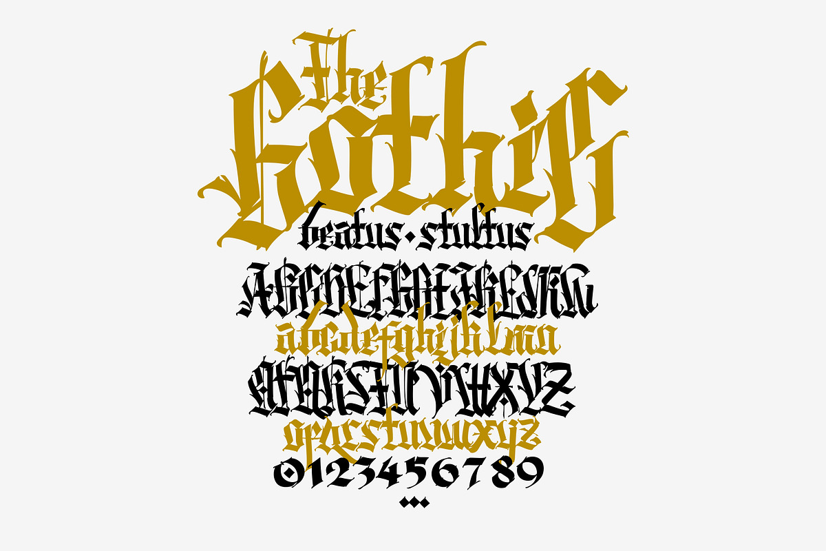 Gothic font - 11, a Blackletter Font by GeekClick (Photo 9 of 17)