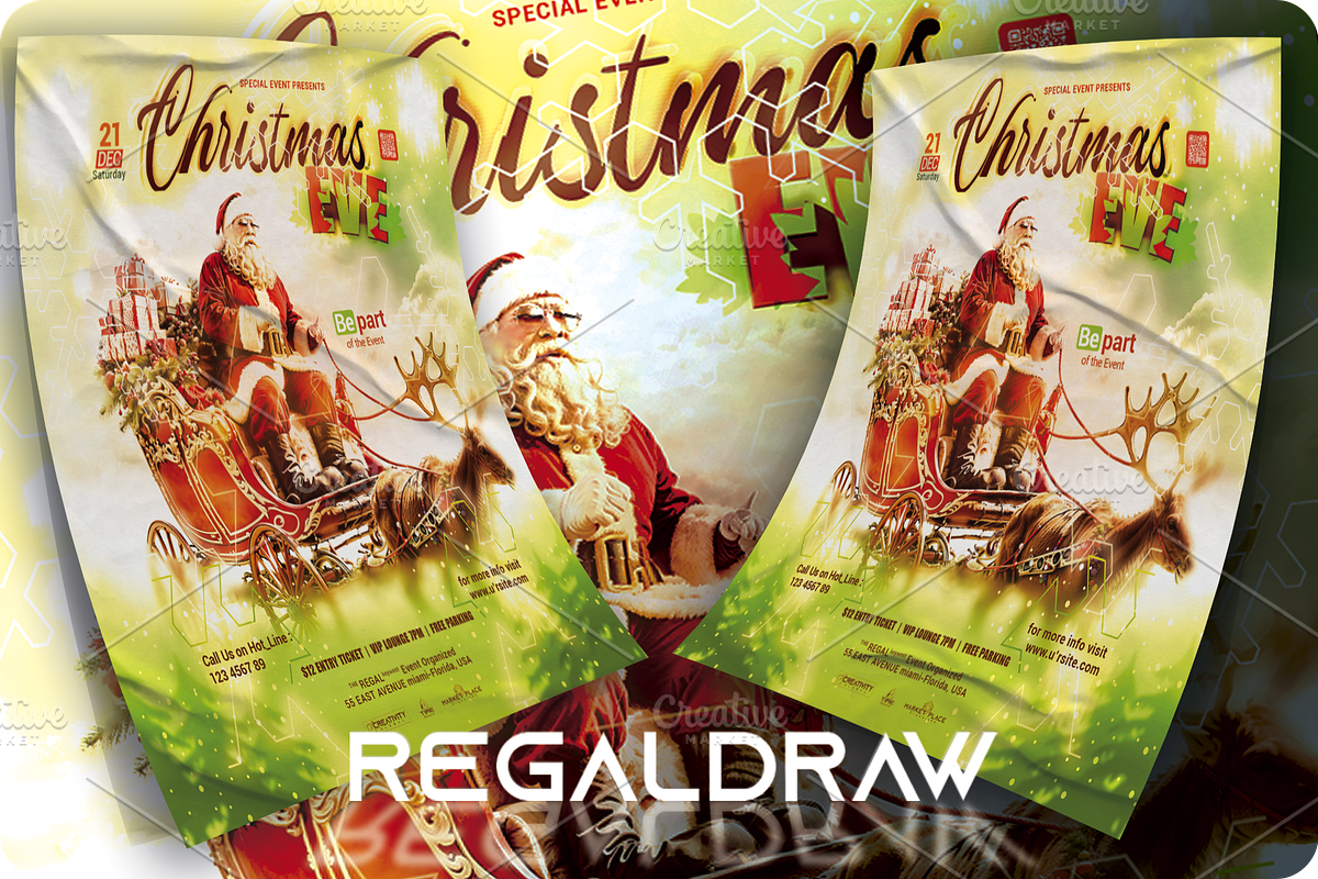 Christmas Event Flyer, a Flyer Template by regalDRAW (Photo 5 of 6)