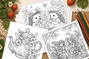 15 Strawberry Forest Coloring Pages, an Animal Illustration by NataliMiasStore (Thumbnail 2 of 3)