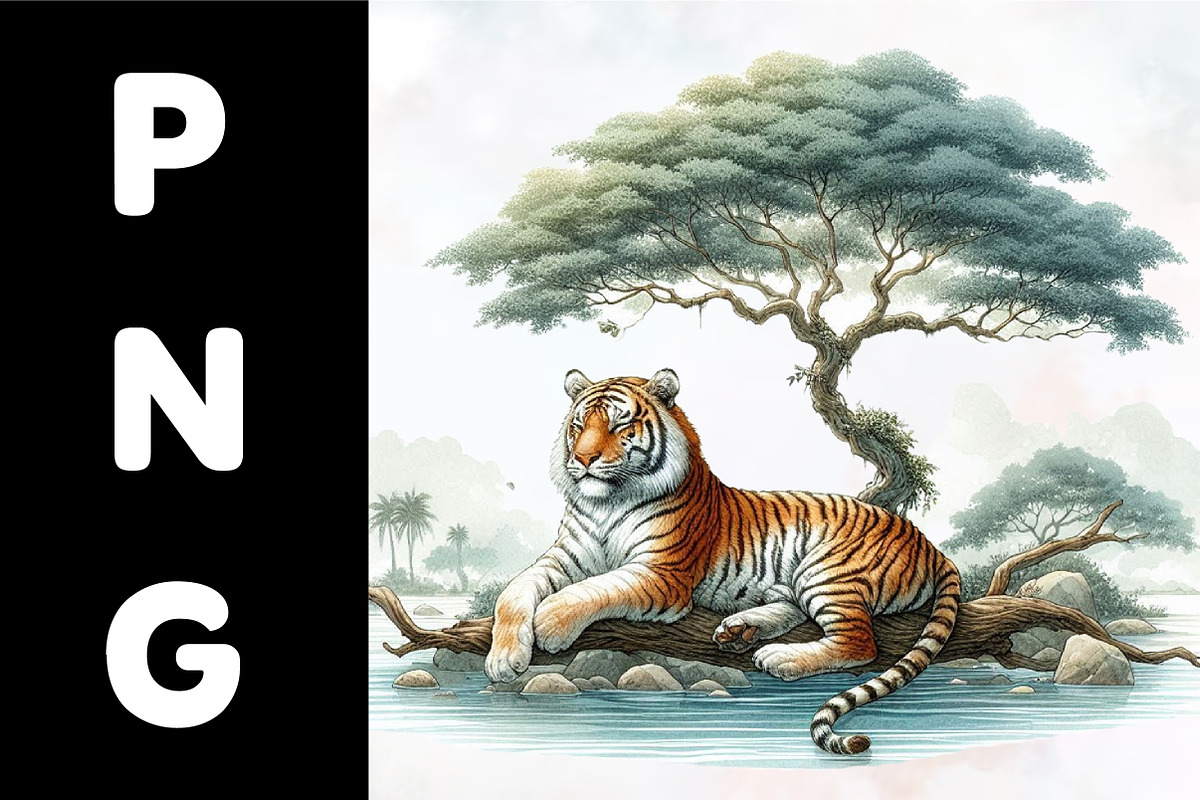 Tiger Watercolor Cliparts, an Illustration by RobertsArt (Photo 5 of 7)