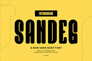 Sandeg Modern Futuristic Sans Serif, a Sans Serif Font by Perfectype (Thumbnail 1 of 6)