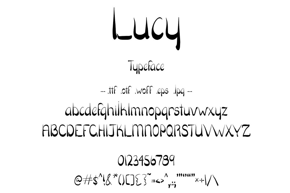 Font Lucy Cute Sans Serif Typeface, a Sans Serif Font by PageLightStudios (Photo 1 of 4)