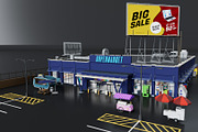 City Supermarket Building Interior, an Architecture 3D Model by multimedia4ds (Thumbnail 1 of 24)