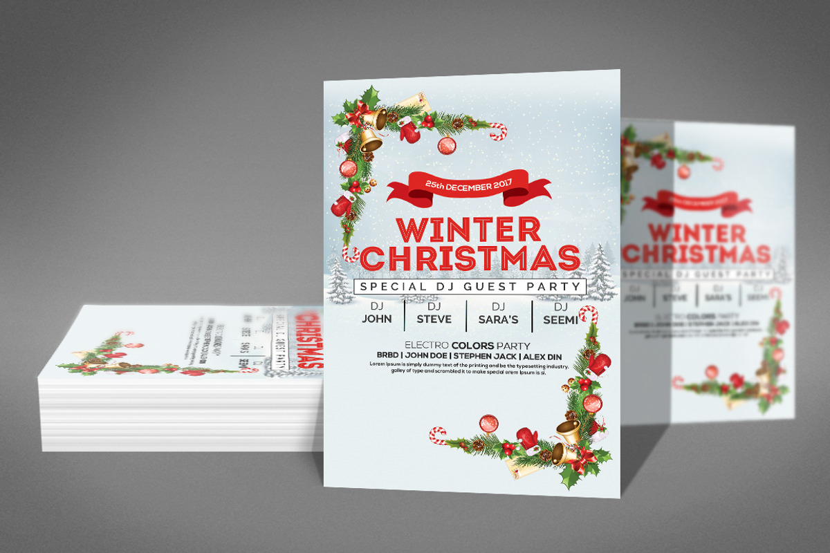Minimal Christmas Winter Flyer, a Flyer Template by graphicforest (Photo 2 of 4)