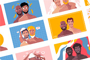 12 Gay couple LGBT vector bundle, a Person Illustration by foxndeer (Thumbnail 3 of 4)