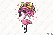 Cute Flamingo Leopard Bow Summer Png, an Illustration by CraftArtStudio (Thumbnail 1 of 4)