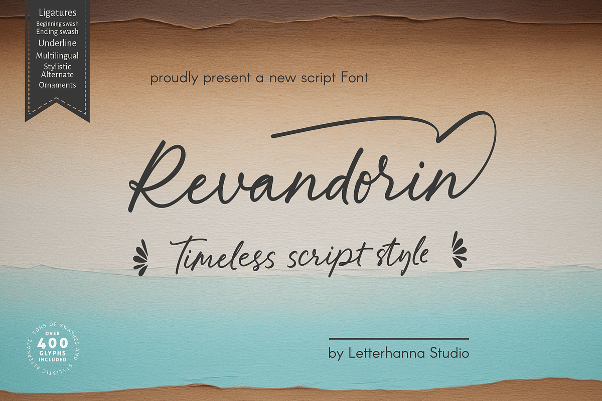 Revandorin Font, a Script Font by Letterhanna Studio (Photo 13 of 13)