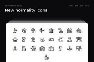 New normality icons, an Outline Icon by Wencory