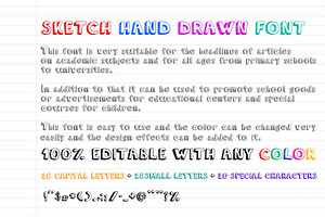 Sketch Hand Drawn Font