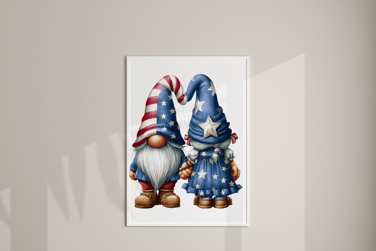 Patriotic Gnomes PNG Set, a Decorative Illustration by Pati Charm Studio (Photo 7 of 8)
