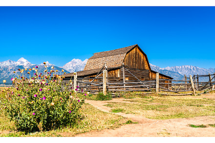 John Moulton barn at Mormon Row in, a Nature Photo by Leonid Andronov