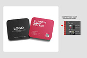 Rounded Square Name Card Mockup, an Advertising Mockup by RamStudio2 (Thumbnail 8 of 14)