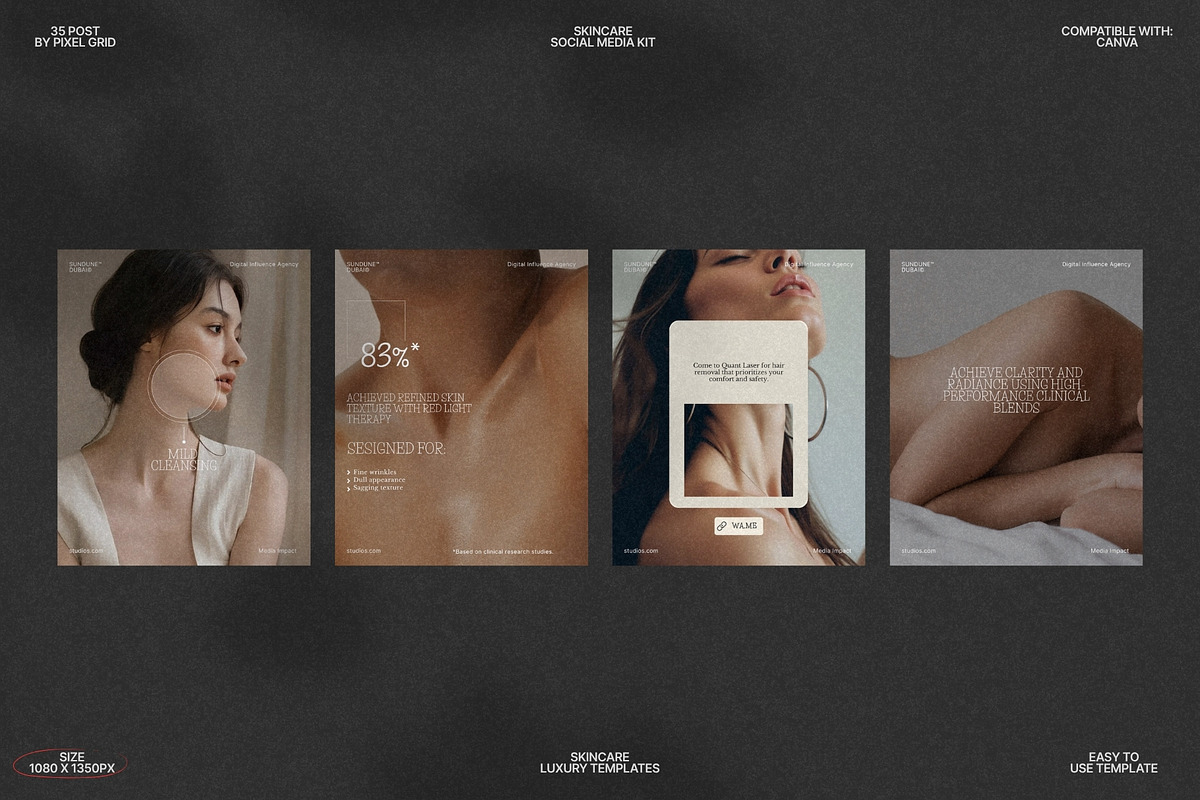 Curated Skincare Canva Posts preview 6