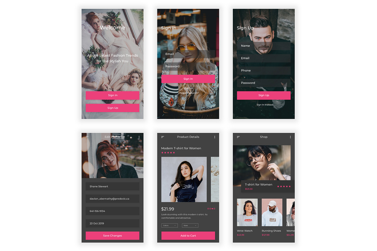 Ecommerce Shopping Sketch UI Kit, an UI Kit Template by themelove