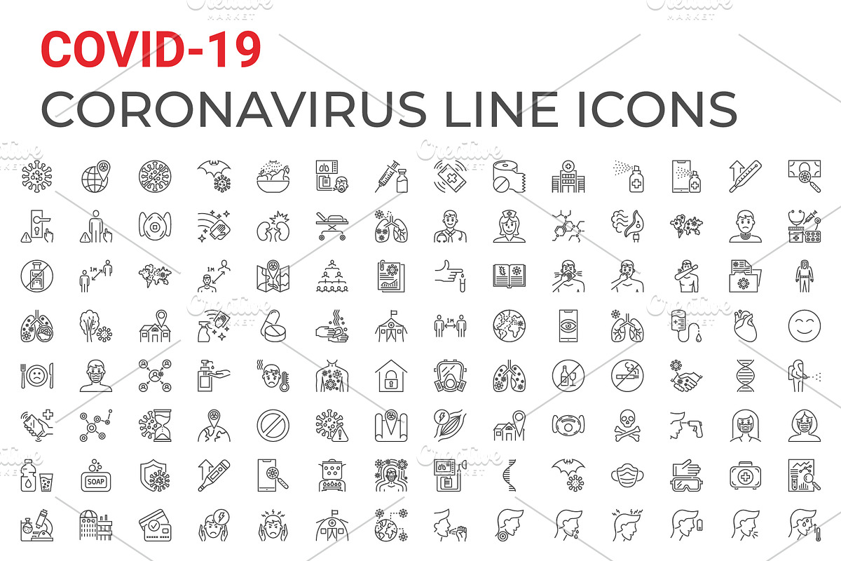 Coronavirus COVID-19 pandemic, an Outline Icon by Oleksii