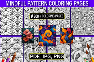 Mindful Pattern Coloring Pages