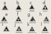 Warning Signs Dingbats Font, a Symbol Font by Minimalartstudio (Thumbnail 4 of 8)