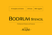 Bodrum Stencil, a Sans Serif Font by BULENT YUKSEL (Thumbnail 1 of 12)