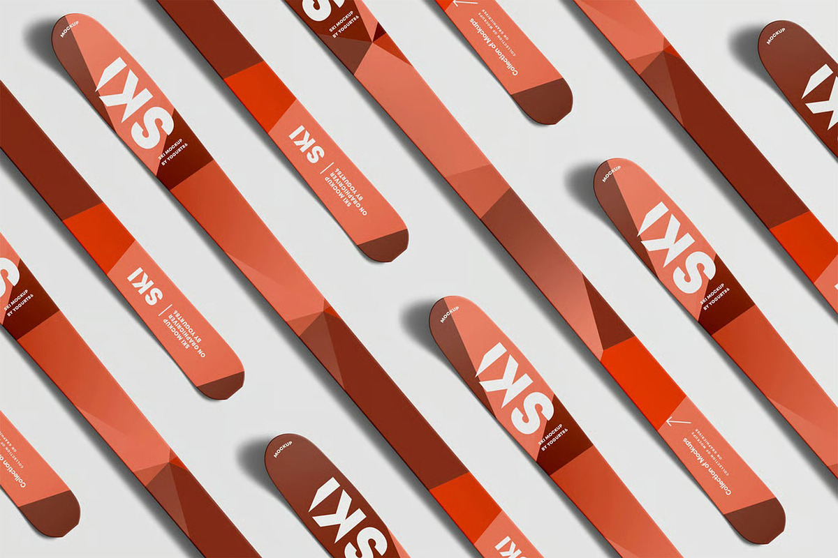 Skis Mockup, a Product Mockup by zippypixelstudio (Photo 9 of 12)
