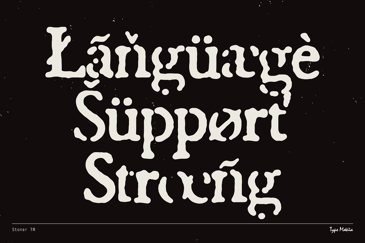 Stoner TM – Distressed Dynamic Font, a Serif Font by Type Mania (Photo 10 of 11)