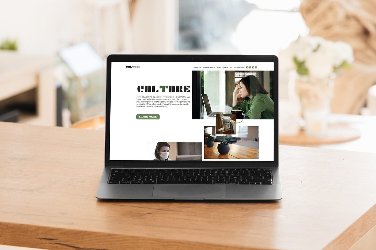 Coworking Website template, a Wireframe Template by helgascandinavus (Photo 5 of 5)