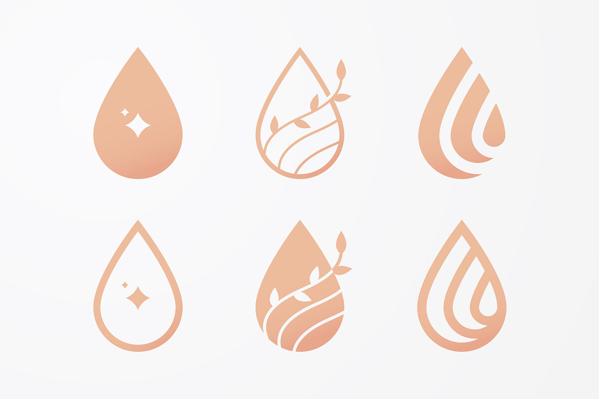Mineral Pure Water Drop Gold Logo, a Branding & Logo Template by Signatoro (Photo 1 of 2)