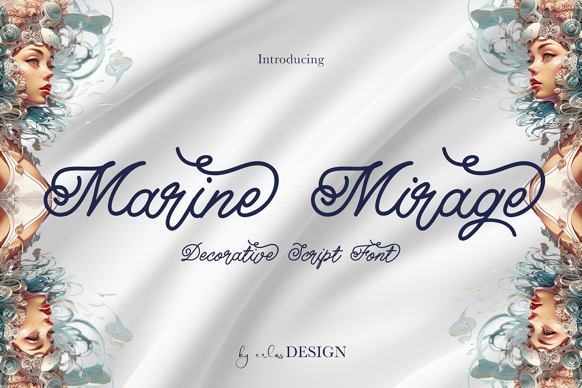 Marine Mirage Font, a Script Font by erlosDESIGN (Photo 2 of 11)