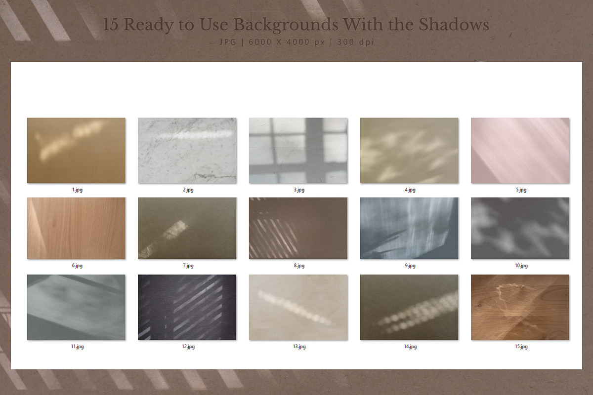 Natural Shadow Overlays & Background, a Texture Graphic by Feather & Sage Design (Photo 9 of 9)