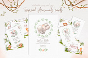 Tropical Baby Animals Watercolor set, an Animal Illustration by Alamella (Thumbnail 4 of 8)