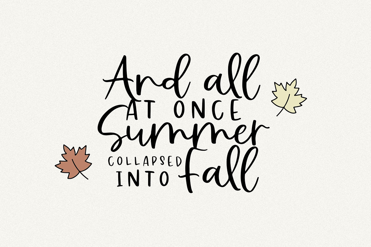 Falling Leaves | Script Font Trio preview 5