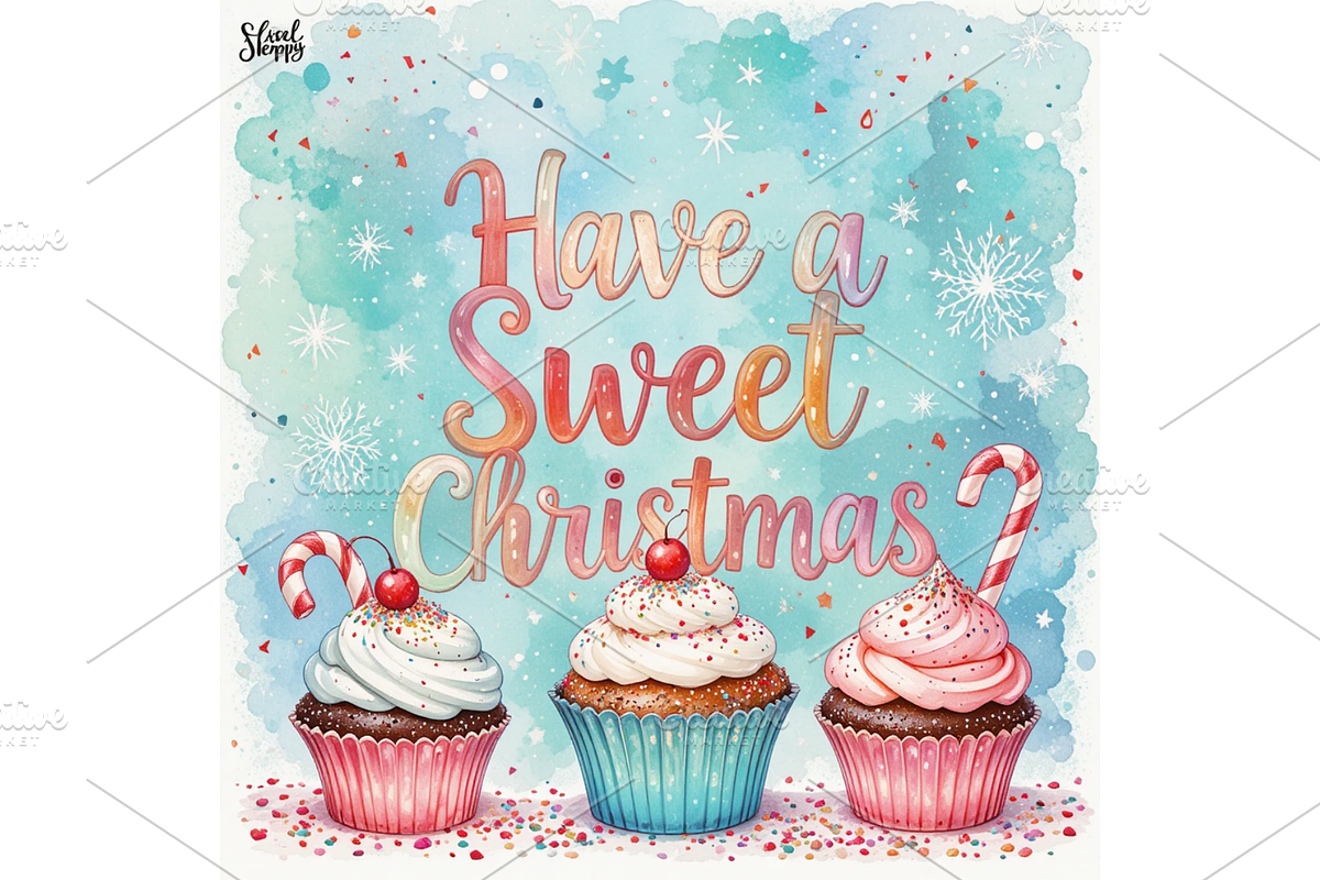 Sweet Christmas Sublimation, a Seasonal Illustration by Creative design (Photo 7 of 7)